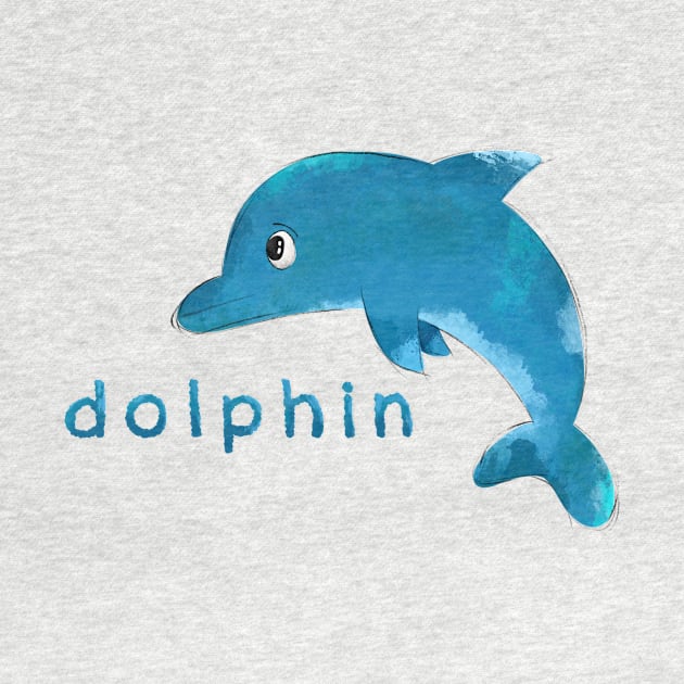 Cute dolphin sea animal for kids Liam Fitzpatrick by Liam Fitzpatrick 